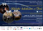 Vonička lidových písní: pozvánka FS Jánošík na Valašské vánoce v Brně